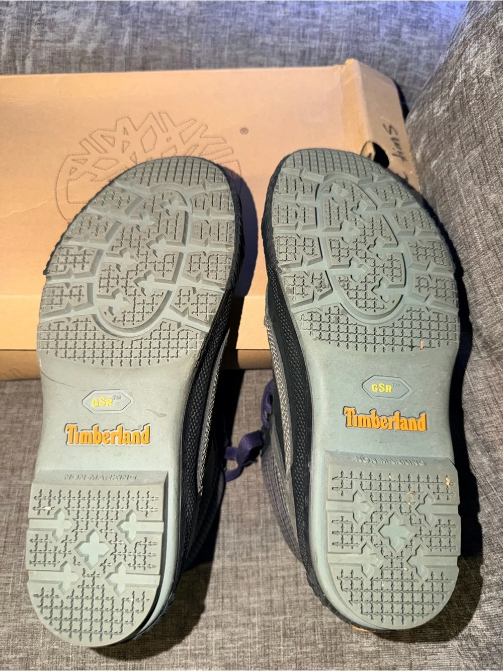 Timberland TBL 73 Hookset High Top Shoes Gray Purple Men’s Size 8.5